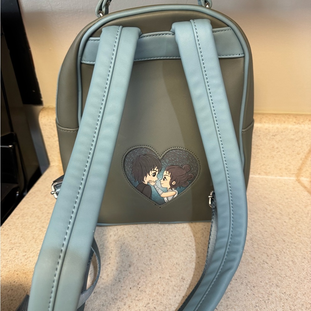 Loungefly Star Wars Rey vs Kylo Ren Mini Backpack - Light Blue/Gray - Picture 2 of 3